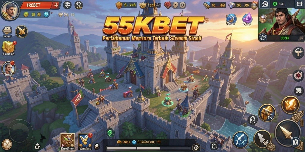 Tampilan gameplay menegangkan di 55KBET dengan menara pertahanan yang beragam.