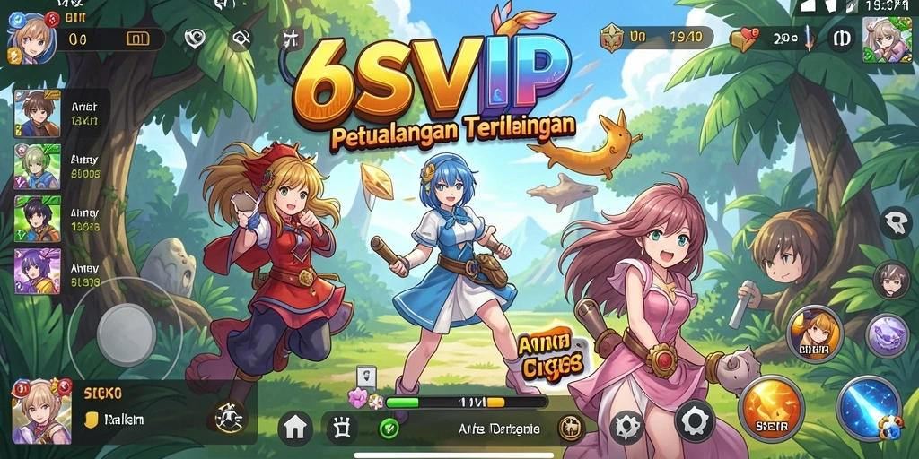 Screenshot gameplay 6SVIP menampilkan aksi seru dalam dunia anime.