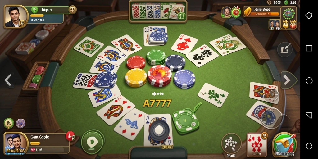 Tampilan gameplay Gaple yang menarik dan menantang.