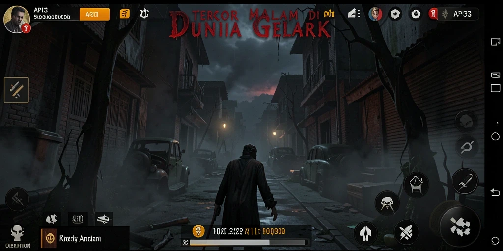 Screenshot utama API33 menampilkan kengerian gameplay saat pemain menjelajahi lokasi angker.