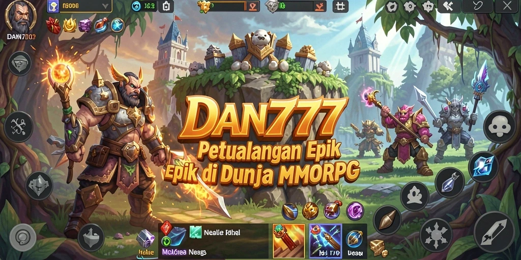 Menampilkan aksi seru dari gameplay MMORPG DAN777.