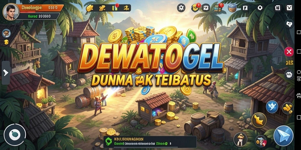 Tangkapan layar DEWATOGEL menampilkan aksi eksplorasi dalam dunia terbuka.