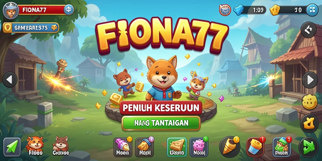 Tampilan gameplay menarik dari FIONA77 dengan elemen Idle yang seru.