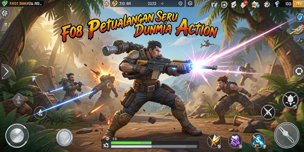 Screenshot utama FO8 menampilkan aksi seru di medan perang.
