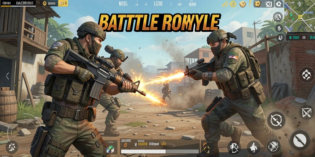 Screenshot gameplay GACOR305 menampilkan pertarungan seru dalam Battle Royale.