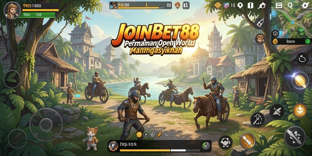 Tangkapan layar utama dari gameplay Open World JOINBET88 yang memukau.