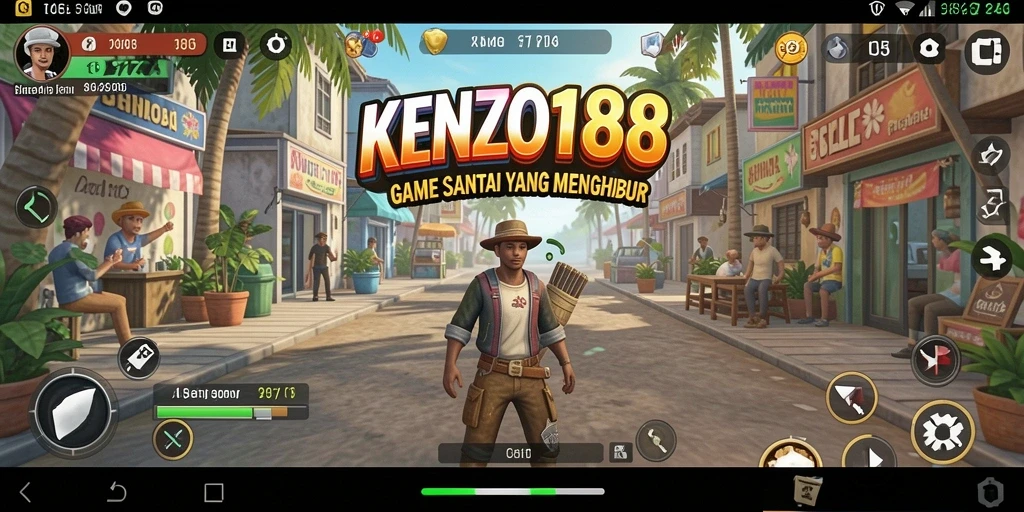 Tampilan gameplay KENZO188 yang ceria dan menghibur.