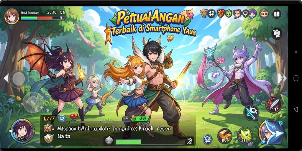 Tampilan screenshot L777 yang menampilkan aksi seru karakter Anime.