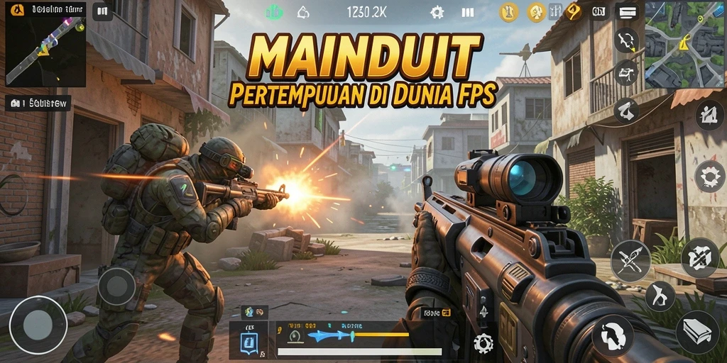 Screenshot seru dari gameplay MAINDUIT dalam aksi FPS.