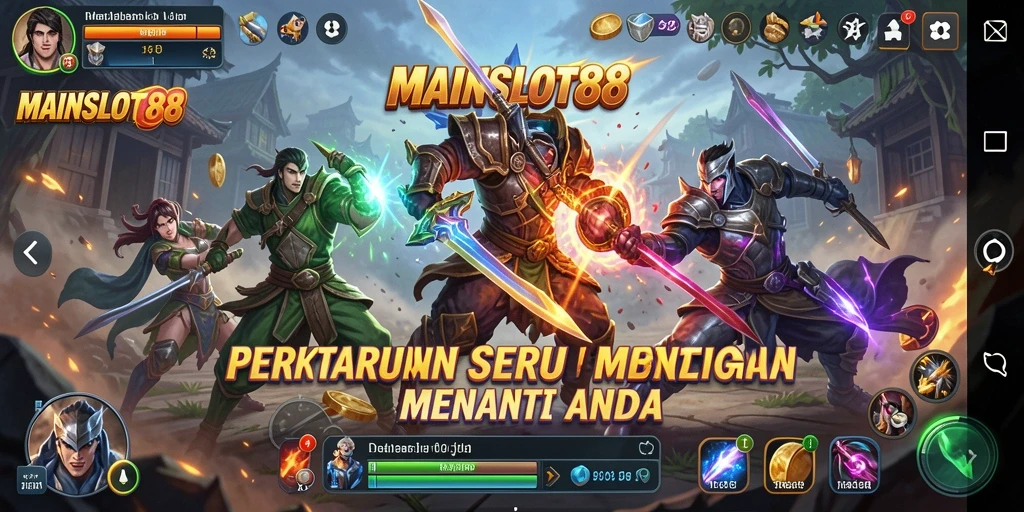 Tampilan gameplay MAINSLOT88 saat pertarungan seru.