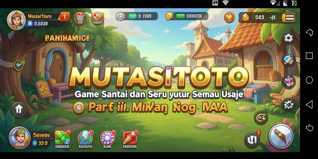 Tampilan antarmuka permainan MUTASITOTO yang sederhana dan menarik.