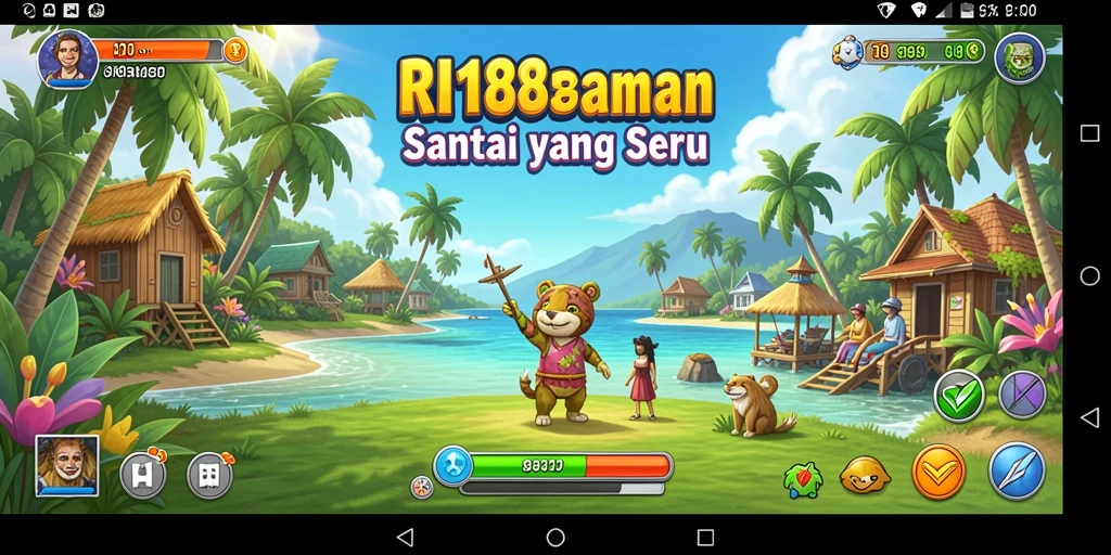 Tampilan gameplay seru dalam RI188 yang penuh warna.