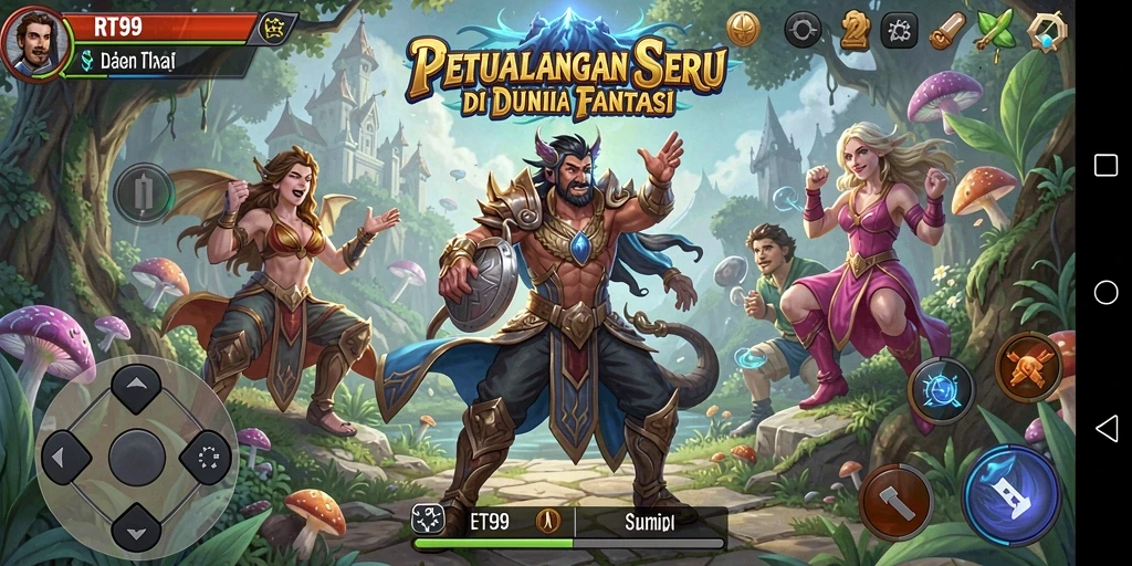Screenshot gameplay RT99 yang menampilkan petualangan menegangkan.
