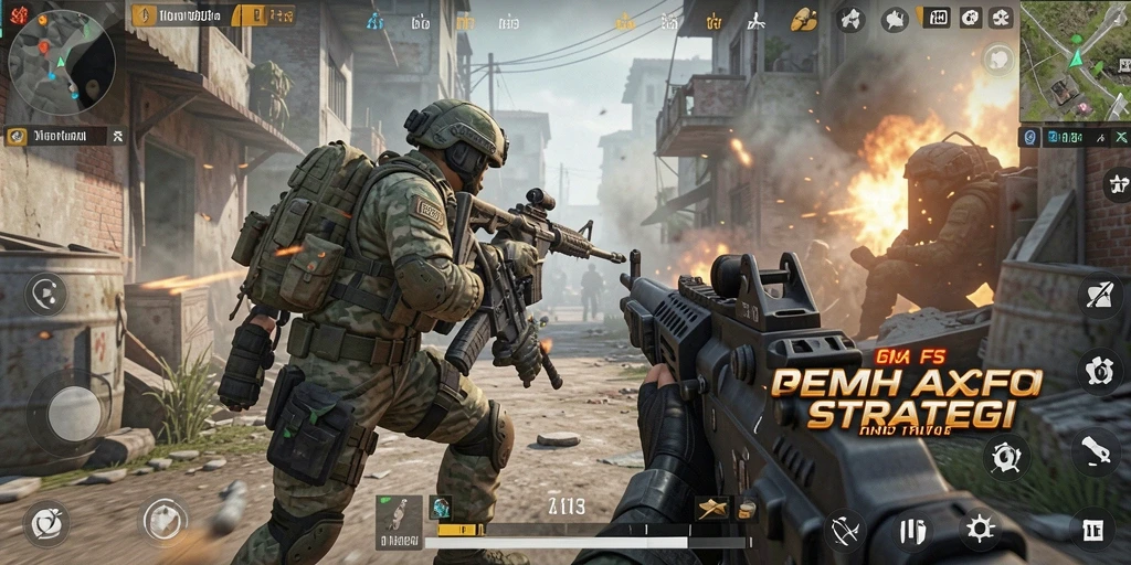 Gameplay mendebarkan dalam pertempuran FPS S13.