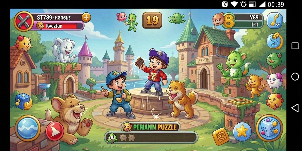 Tampilan gameplay ST789 dengan tantangan puzzle yang seru.