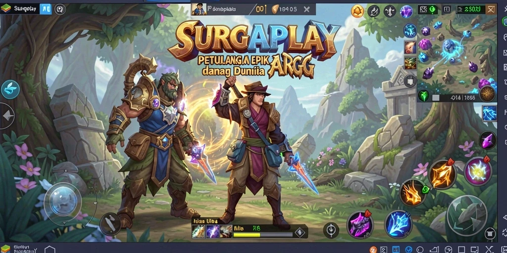 Tampilan gameplay SURGAPLAY menampilkan aksi seru dalam pertempuran ARPG.