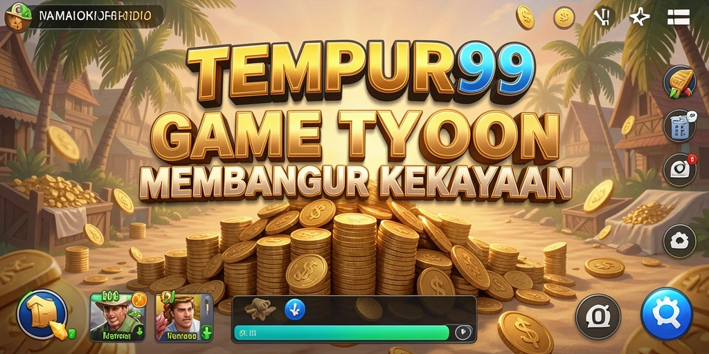Tampilan menarik dari gameplay TEMPUR99 saat membangun bisnis Tycoon.