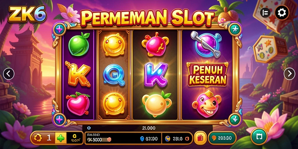 Tampilan gameplay ZK6 yang penuh warna dan menarik.